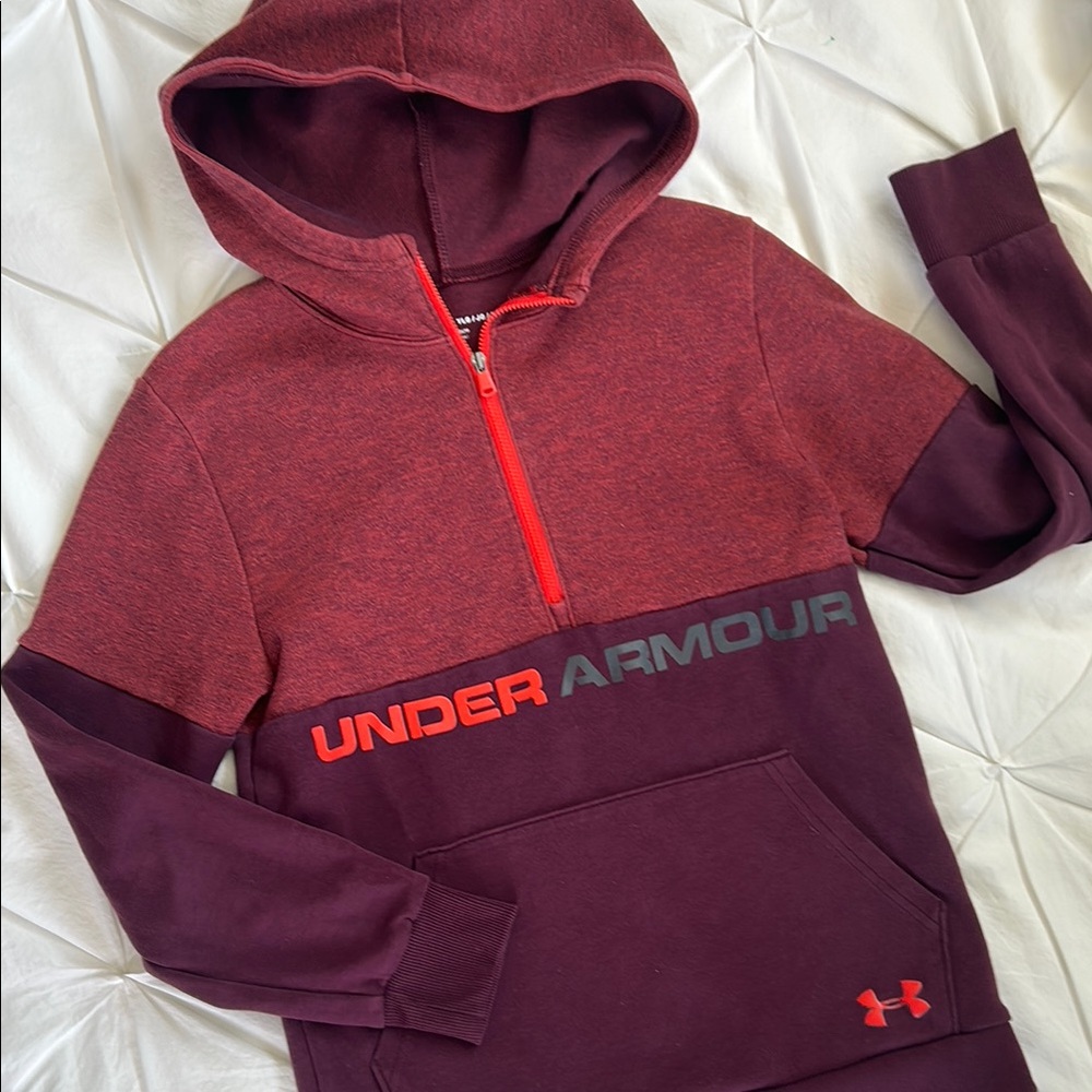 Under Armour Red and Purple Hoodie